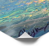 Segelboot bei Sonnenuntergang Poster (Ecke)