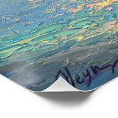 Segelboot bei Sonnenuntergang Poster (Ecke)
