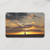 Segelboot bei Sonnenuntergang Visitenkarte (Rückseite)