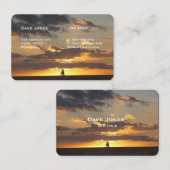 Segelboot bei Sonnenuntergang Visitenkarte (Vorne/Hinten)