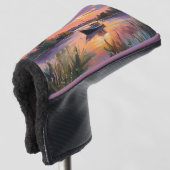Segelboot bei Sunrise Golf Headcover (3/4 Vorderseite)