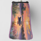 Segelboot bei Sunrise Golf Headcover (Rotieren 90)