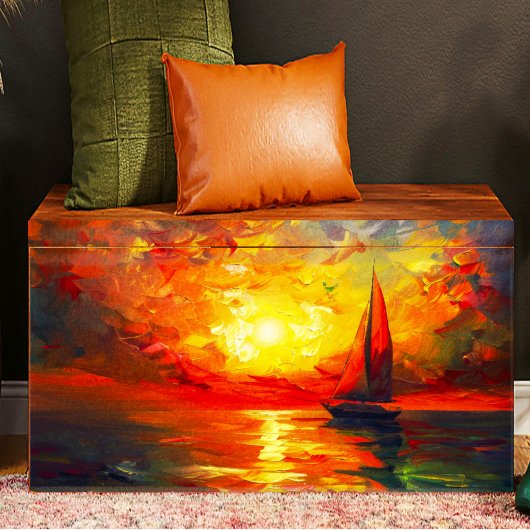 Segelboot bei Sunset Decoupage Seidenpapier