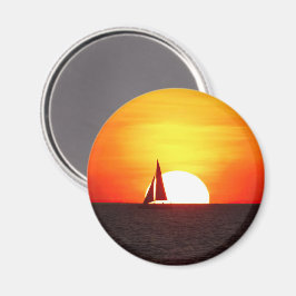 Segelboot bei Sunset Magnet