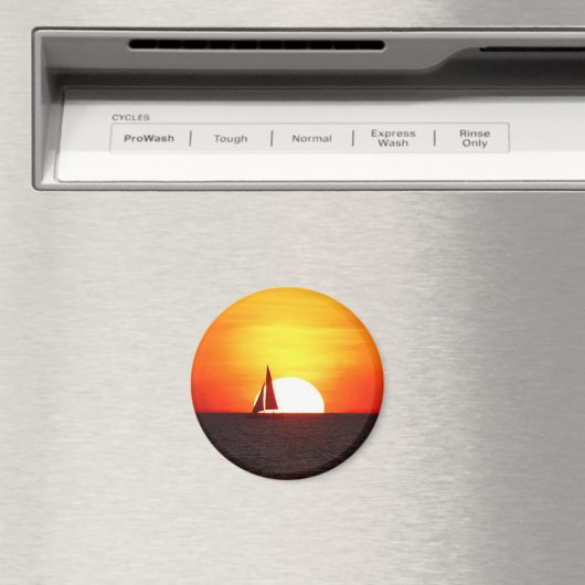 Segelboot bei Sunset Magnet (In Situ (Geschirrspüler))