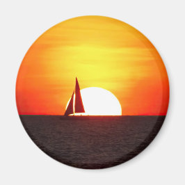 Segelboot bei Sunset Magnet