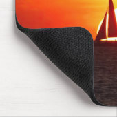 Segelboot bei Sunset Mousepad (Ecke)
