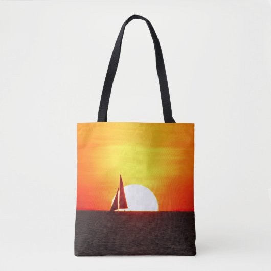 Segelboot bei Sunset Tasche (Vorderseite)