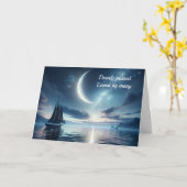 Segelboot-Beileid mit Halbmond Karte (Gelbe Blume)