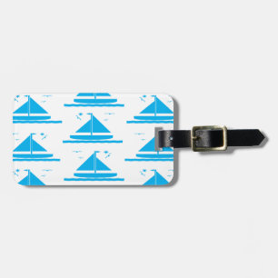 Segelboot-Blau Gepäckanhänger