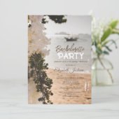 Segelboot Blume Beach Glass Bachelorette Einladung (Stehend Vorderseite)