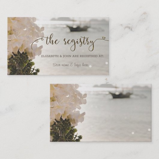 Segelboot Blume Beach Registry Enclosu Begleitkarte (Vorne/Hinten)