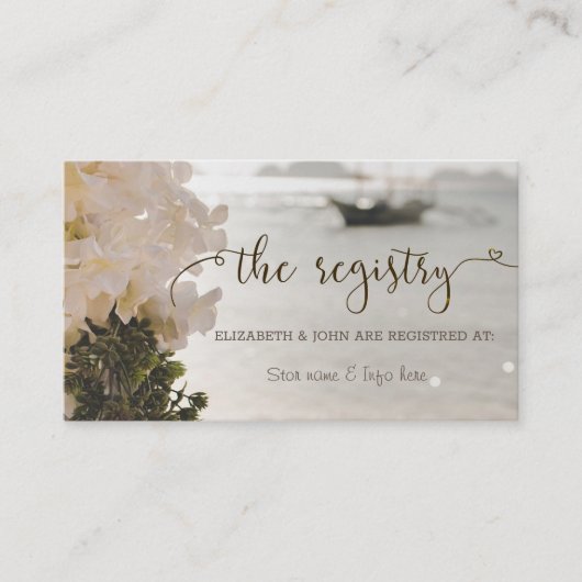 Segelboot Blume Beach Registry Enclosu Begleitkarte (Vorderseite)