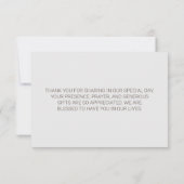 Segelboot Blume Strand Dankeskarte (Rückseite)