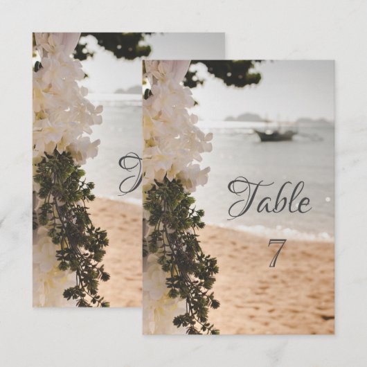 Segelboot Blume Strand Einladung (Vorne/Hinten)