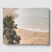 Segelboot Blume Strand Hochzeit Gästebuch (Rückseite)