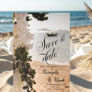 Segelboot Blume Strand Save the Date