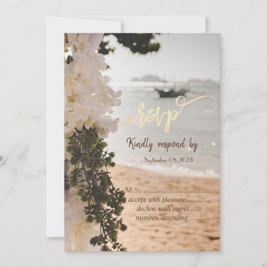 Segelboot Blume Strand UAWG Einladung (Vorderseite)