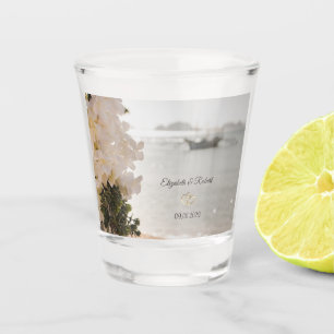Segelboot Blumen Strand Hochzeit Schnapsglas