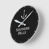 Segelboot, Cabin Cruiser oder Yachtname Runde Wanduhr (Winkel)