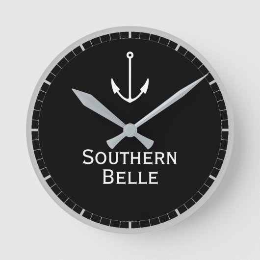 Segelboot, Cabin Cruiser oder Yachtname Runde Wanduhr (Vorderseite)