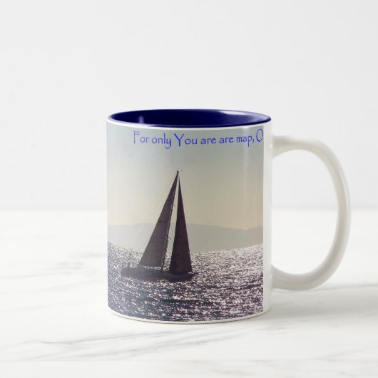 Segelboot/Catalina-Tasse Zweifarbige Tasse (Rechts)