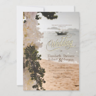 Segelboot Chic Blume Beach Hochzeit Einladung