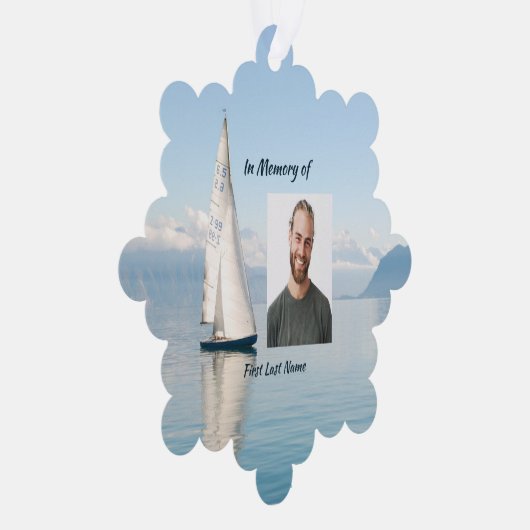 Segelboot christlich Memory Keepake Segelboot Ornament Karte (Rechts)