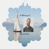 Segelboot christlich Memory Keepake Segelboot Ornament Karte (Vorderseite)