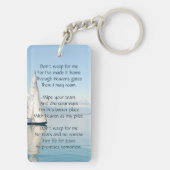 Segelboot christlich Memory Keepake Segelboot Schlüsselanhänger (Rückseite)