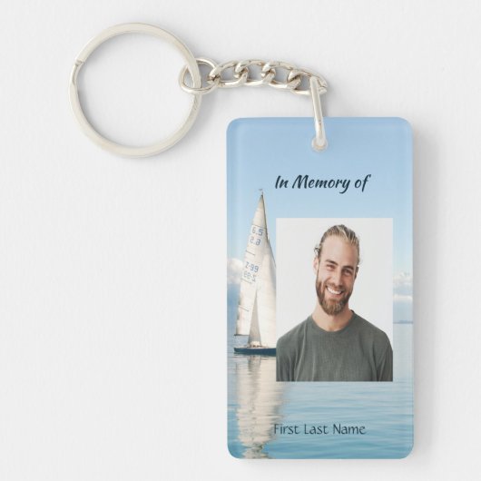 Segelboot christlich Memory Keepake Segelboot Schlüsselanhänger (Vorderseite)