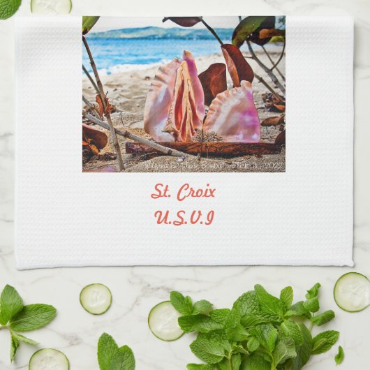 Segelboot Conch Muschel Handtuch  (Gefaltet)