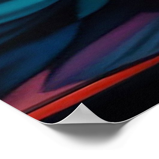 Segelboot, das über ein Meer gleitet Poster (Ecke)