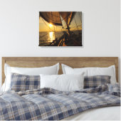 Segelboot-Deck, in die Sonne einsteigen Leinwanddruck (Insitu (Schlafzimmer))