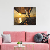 Segelboot-Deck, in die Sonne einsteigen Leinwanddruck (Insitu (Wohnzimmer))