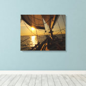 Segelboot-Deck, in die Sonne einsteigen Leinwanddruck (Insitu (Holzboden))