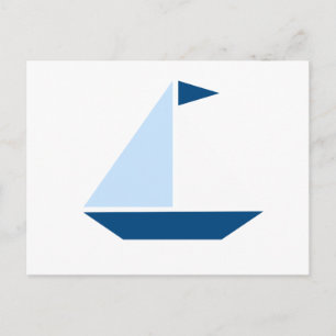 Segelboot der blauen Flagge Postkarte