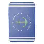 Segelboot der Blue Navy Anchor Badematte (Vorderseite Vertikal)