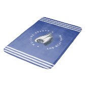 Segelboot der Blue Navy Anchor Badematte (Schrägansicht)