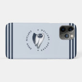 Segelboot der Blue Navy Anchor Case-Mate iPhone Hülle (Rückseite (Horizontal))