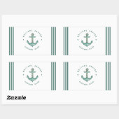 Segelboot der Blue Navy Anchor Rechteckiger Aufkleber (Blatt)