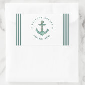 Segelboot der Blue Navy Anchor Rechteckiger Aufkleber (Tasche)