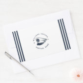 Segelboot der Blue Navy Anchor Rechteckiger Aufkleber (Umschlag)