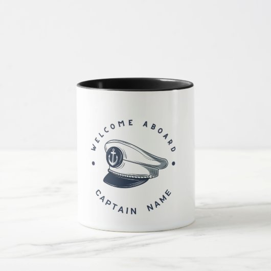 Segelboot der Blue Navy Anchor Tasse (Zentrum)