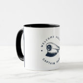 Segelboot der Blue Navy Anchor Tasse (Vorderseite Links)