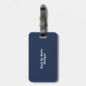 Segelboot der Marine und des Weißen Gepäckanhänger (Rückseite vertikal)