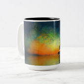 Segelboot des Kuchen-35 Zweifarbige Tasse (Vorderseite Links)