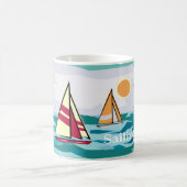 Segelboot Design Kaffeetasse (Mittel)