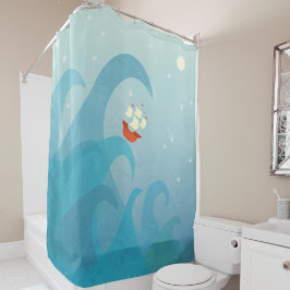 Segelboot Duschvorhang