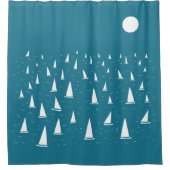 Segelboot Duschvorhang (Vorderseite)